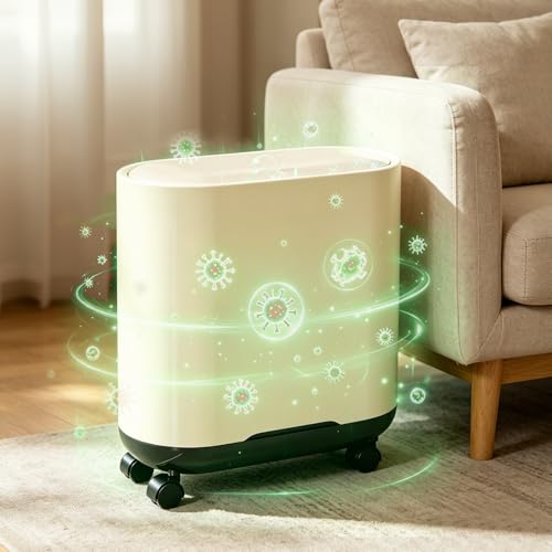 Bote de basura para baño con ruedas y tapa 2.6 galones miniatura 7