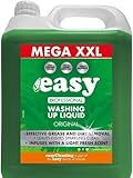 Easy Original Dish Washing Up Liquid 5L – Powerful Kitchen Detergent Soap with Clean Fresh Scent, Tough on Grease, Long-Lasting Bulk Refill for Dishes, Pans & Surfaces – 5 Litre Bottle