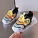 Toddler Baby Girls Light Up Sneakers Rubber Soft Bottom Slip On Sports Shoes Cartoon Duck Pattern Fashion Shoes (Black, 5 Infant)