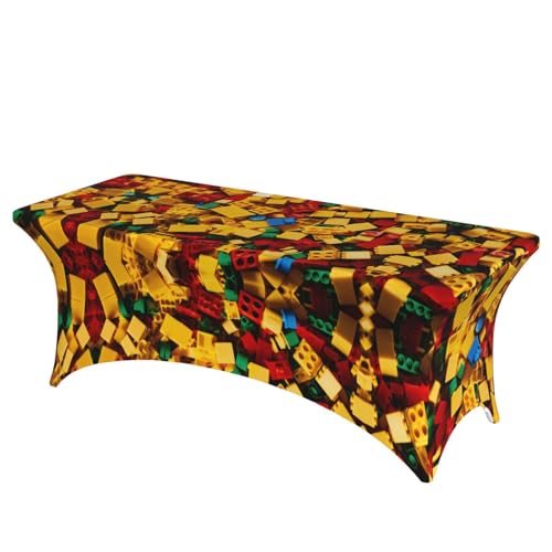 Housse de table brique pour décorer vos anniversaires et fêtes de 1,8m