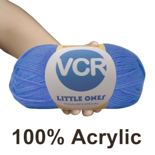 Image of VCR Steel Blue Yarn, 100 Grams Hank, 190 Meters Length, Acrylic Ball for Crochet and Knitting, Soft Crosia Threads, Pack of 1 Yarn, Suitable for DIY Crafts