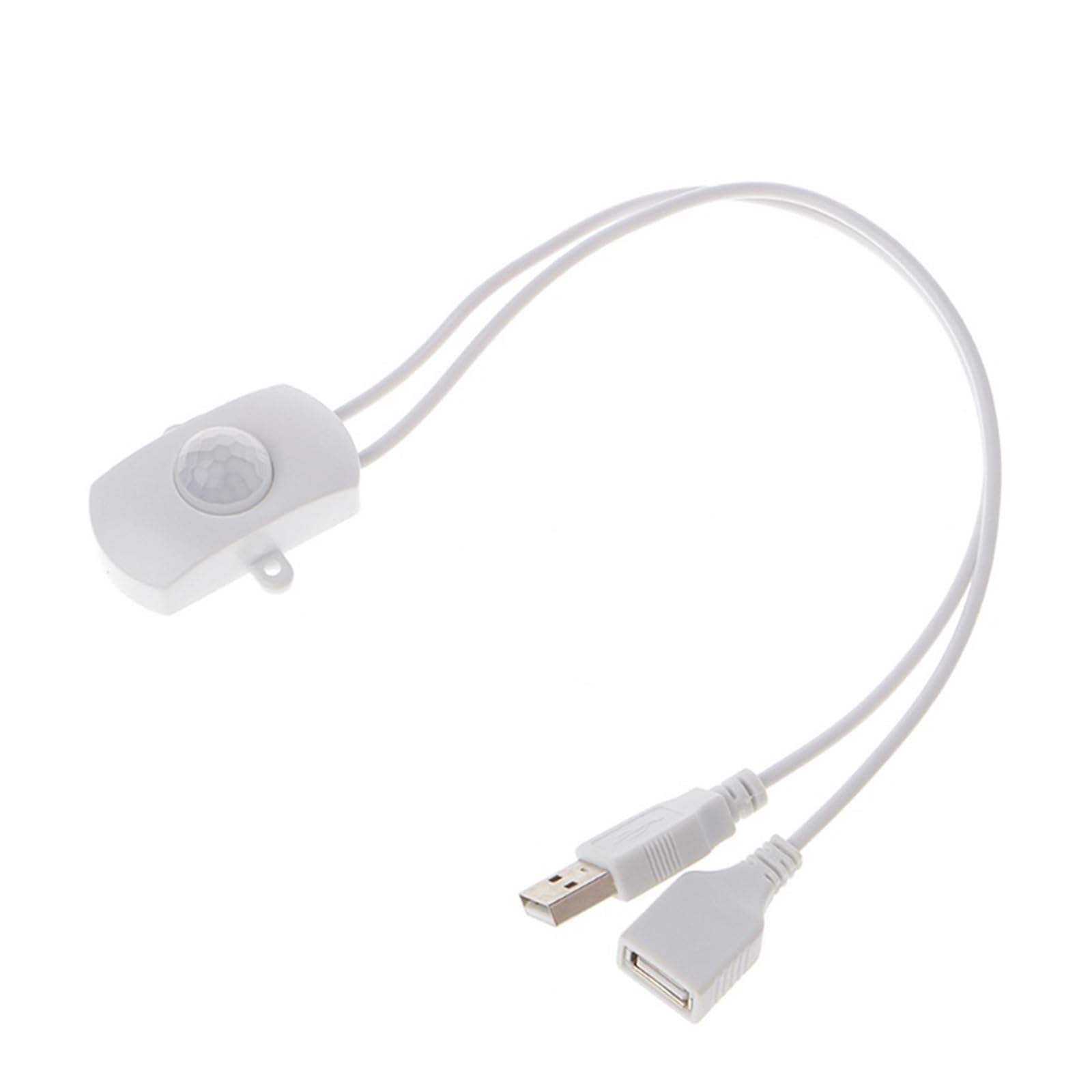 DC5V-24V 12V PIR Human Body Infrared Motion Sensor Detector Control LED Light bar photosensitive Switch Connector(TDL-2023USB White)