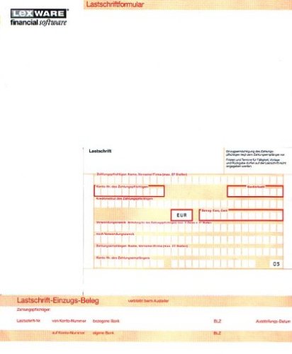 Preisvergleich Produktbild Lexware Lastschrift-formular / EU f Quicken