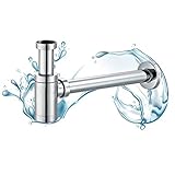 [ FÁCIL DE INSTALAR ] Sifón de medidas de entrada G1 1/4 y de salida 32 mm de diámetro. Fácil de montar y con un ajuste perfecto. El sifón de desagüe lavabo puede instalarse en unos pocos pasos debido a su construcción simple.