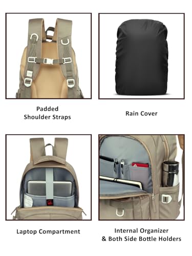 Image of Lavie Sport Harbour Laptop Backpack | 36 Liters | Fits Upto 16 Inch | Laptop Compatiable | Rain Cover | Gift for Boys & Girls