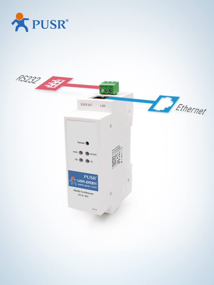 【Precio por 2 Unidades】 Industrial convertidor rs232 a ethernet modbus rtu a modbus TCP USR-DR301