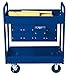 Equipto 145-8-BL Combination Truck with 2 Trays, 500lbs Capacity, 11" Drawers, 30" L x 16" W x 36" H, Textured Regal Blue
