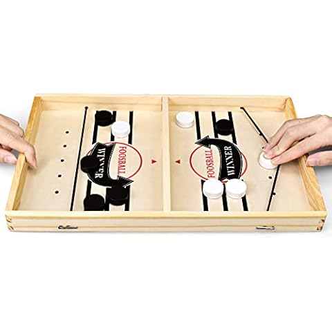 Funny Fast Sling Puck Game, Slingshot Hockey Game, Winner Board Toy Tabletop Battle Winner Game, Parent-child Interactive Toy Party Game for Adults 3 4 5 6 7 8 9 10 11 12 Year Old Boys Girls Cover