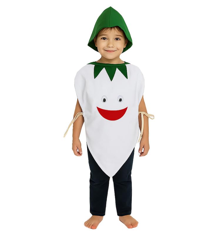 Image of FancyDressWale Fruit & Vegetable Fancy Dress Costume for Kids | Free Size 2-10 Years | School Fancy Dress, Stage Shows, Theme Parties
