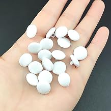 30pcs White Satin Fabric Cloth Covered Buttons with Shank for Bridal Wedding Dress Buttons, DIY Sewing, Handmade Scrapbooking Decorations 12.5mm