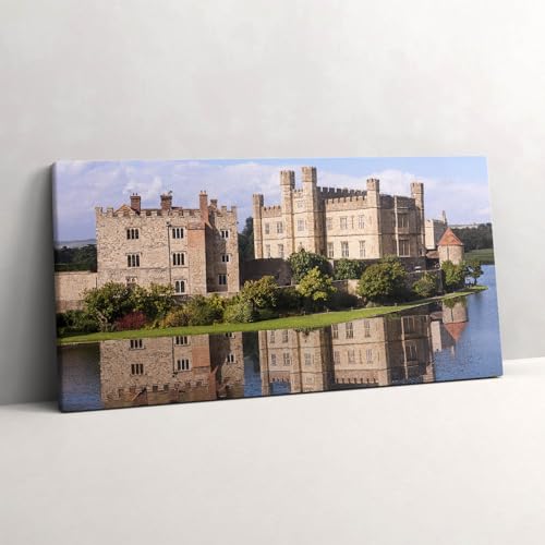 Tableau photo sur toile 120x60cm chateau de Leeds decoration