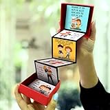 exciting Lives - Love Messages Popup Romantic Gift Box - Gift for Valentines, Valentine's Day, Love Gift for Valentines, Perfect Romantic Gift For Girlfriend, Boyfriend - Gift for Birthday, Anniversary - for Girlfriend, Boyfriend, Husband, Wife, Friend - 8 x 8 x 2.5 cm