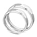 SHEGRACE Coppia di FEDI Nuziali in Argento Sterling 925 + Anello Partner in Zirconia Cubica 3A, Platino, Regolabile, Regalo per San