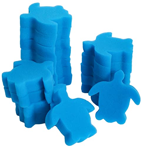 OUOOBEA 18 Stück Schildkrötenöl-absorbierender Schwamm, cremiger Ölschwamm, absorbierend, absorbiert Ölschleim, Schmutz und Schaum, Reinigungsschwamm für Whirlpool, Schwimmbad, Spa-Nutzung (blau) Cover