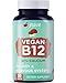 Yuve Vegan B12 with Calcium for Maximum Absorbption - Active Energy & Central Nervous System Support - 1000mcg Cobalamin Vitamin B 12 - Natural, Non-GMO, Gluten-Free, Sugar-Free - 30 Tabs