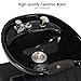 BarberPub Shampoo Bowl and Chair Set for Salon, Shampoo Backwash Station Chair for Hair Stylist, Ceramic Hair Wash Bowl Sink Unit Station for Salon Beauty Spa Equipment 9024
