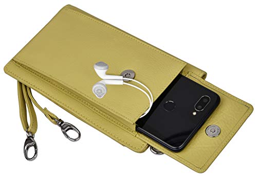 Image of URBAN FOREST Ruby Bright Yellow Leather Sling Wallet for Women