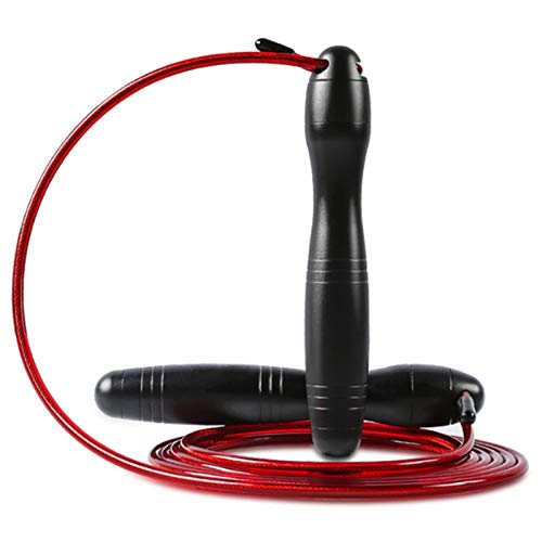 Muxcksa 3メートル スキップロープ スピードフィットネスエアロビックジャンプ運動とフィットネス機器 調整可能な縄跳び縄