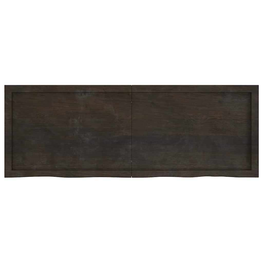 Genérico Encimera de baño Madera tratada marrón Oscuro 140x50x(2-4) cm,Bricolaje,Materiales de construcción,Encimeras-3156245