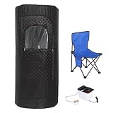 Tenda da Sauna Portatile per la Casa, Sauna a Vapore Personale, Box Sauna Pentagonale con Macchina a Vapore da 3 Litri e Sedia Pieghevole, Bagno Turco per Sauna Interno/Esterno, Rilassati Ovunque, per