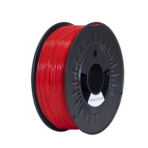 Make a Shape Filamento PLA rojo para impresoras 3D 1,75 mm, tolerancia dimensional +/- 0,02 mm (1 kg)