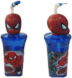Spiderman Head 14" Fun Water Tumbler x 2