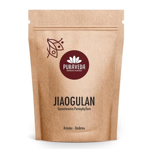 Jiaogulan 125g getrocknet - Gynostemma pentaphyllum - Frische Ernte - Top Qualität - handgelesen - Abgefüllt und kontrolliert in Deutschland - Puraveda