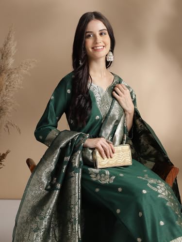 Image of arriva fab Women's Embroidery Kurta Set With Duppata