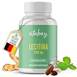 Vitabay Lecitina 1200 mg - 120 cápsulas blandas veganas - fosfatidilcolina de soja con vitamina E - sin gluten ni lactosa - sin OGM - analizado en laboratorio en Alemania - 4 meses