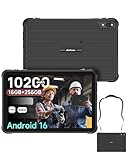 Ulefone RugKing Pad 2 Pro(2026) Tablet Indistruttibile Android 16, 10.1" Pollici Rugged Tablet, 16GB+256GB, IP68/69K, 10200mAh Robusto, 4G LTE + eSIM, Fotocamera 48MP Impermeabile,NFC,GPS,5G WiFi,Nero
