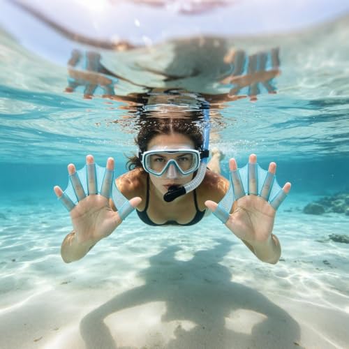 Guantes de natación de silicona impermeables para entrenamiento en gimnasio 4