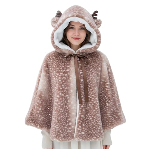 Bufanda de forro polar de peluche con renos y chal de invierno unisex para niños