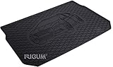 Alfombrilla para baúl de coche hechas a medida en caucho auténtico inodoro, color negro. Peso aproximado de 4 kg