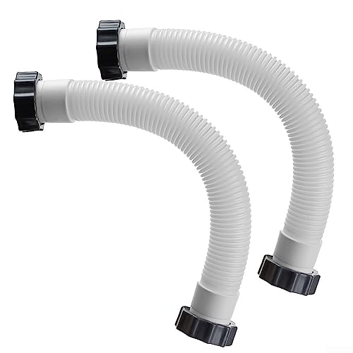 QOXEZY 2stk Pool Sand Filter Pumpe Schlauch, Verbindungsschlauch mit Muttern für Intex, 16 Zoll Filterpumpe Sole-System & Sandfilter, für Schwimmbad
