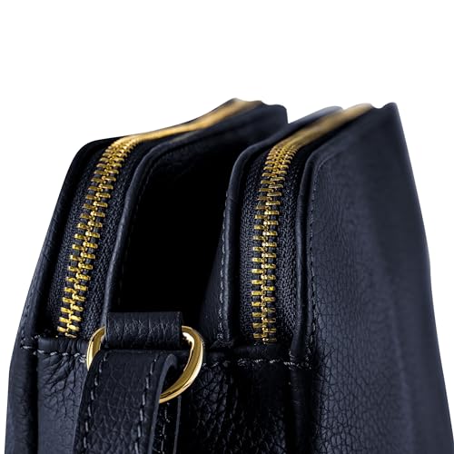 Baroncelli Crossbody Bag Made in Italy with Long Stripe Genuine Italian Soft Leather3