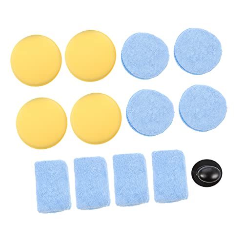Alipis 13pièces Tampon De Polissage Pour Voiture Brosse De Cirage Manuelle Brosse Éponge Pour Voiture Tampon De Nettoyage Éponge Accessoires De Nettoyage Pour