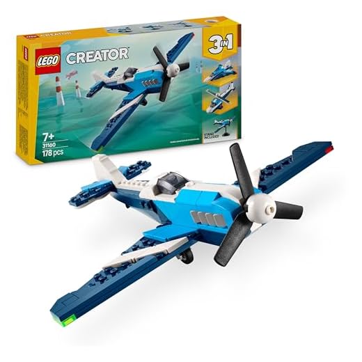 LEGO Creator 3in1 Aircraft: Race Plane Toy - Transforms into a Jet or Helicopter Model - Vehicle Building Set for 7+ Year Old Boys & Girls - Fun Birthday Gift Idea - 31160