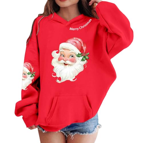 Pull à capuche fille coupe ample avec manches longues protectrices en polaire douce thermal