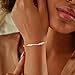 Picuzzy 14k Gold Plated Cuff Bracelets for Women Trendy Bangle Bracelets for Women Non Tarnish Dainty Bangles Cubic Zirconia Adjustable Wave Bracelet Fashion Jewelry Gift for Women