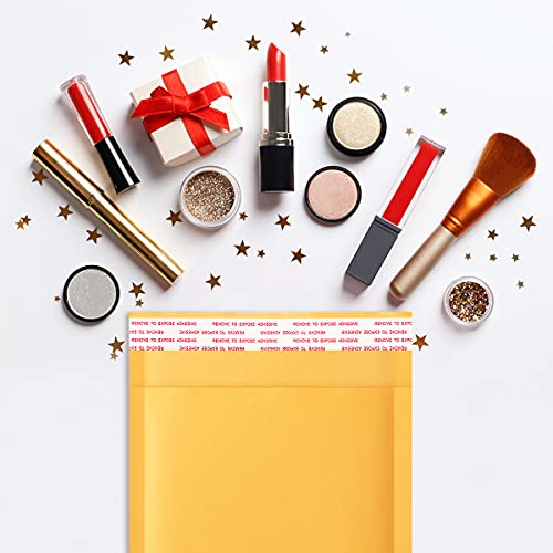 Ucgou Kraft Bubble Mailers 4X8 Inch 50 Pack Yellow Padded Envelopes #000 Small Business Mailing Packages Self Sealing Tear Resistant Boutique Bulk Mail Shipping Bags For Jewelry Makeup Supplies #TOP3