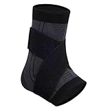 Oloxayi Asoleo RecoverX Youth Heel Support Sleeve - Ankle Brace for Growth Plate Relief - Adjustable Compression Wrap for Soccer Cleats, Basketball, Sports (Black-1PCS)
