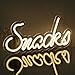 Lucunstar Snacks Neon Sign,Neon Signs For Wall Decor,Snack or Coffe Bar Sign,Warm White Neon Light for Bar,Snack Bar Sign Wall Sign Decor,Neon Light Sign For Wall Decor,Bars Cafes Pubs