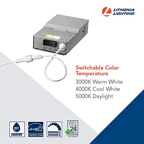 Lithonia Lighting Wf4 30K40K50K 90Cri Mw M6 Led Color Temperature Selectable Ultra Thin Recessed Downlight, 3000K 4000K 5000K, White #TOP2