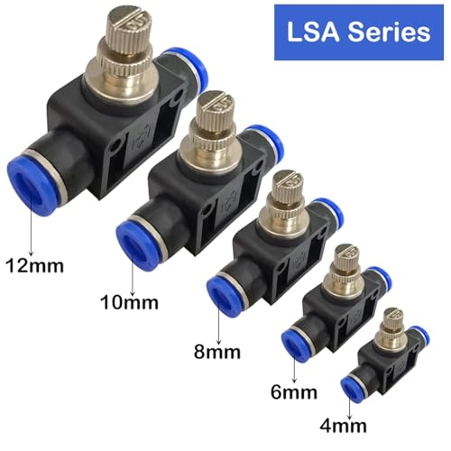 Vanne de régulation de débit réglable LSA4 et régulateur de pression d'air 6PCS - 3