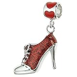 Aus Rhodium plattiert 925 Sterling Silber (gestempelt) mit Emaille