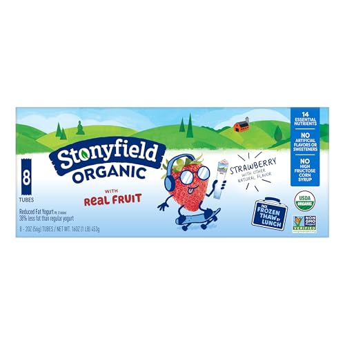 Stonyfield Organic Kids Reduced Fat Yogurt Tubes,...