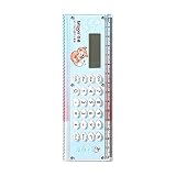 haiaxx Mini Règle de calculatrices Portables avec écran LED à 8 Chiffres 1 x règle de Calculatrice Intelligente alimentée par Batterie, Taille de Poche, règle de Calculatrice Intelligente Bleu