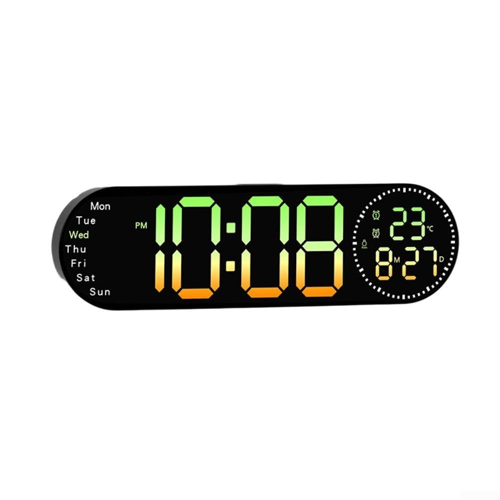 Horloge murale LED de couleur avec fonction minuterie pour cuisine