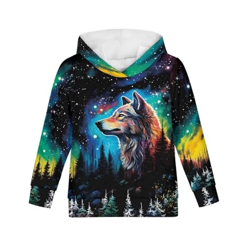 Unisex Kids Sweatshirt Boys Girls, Breathable Soft Hooded Kangaroo Pocket Pullover Hoodies for Teens3