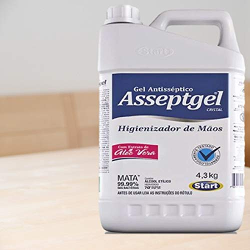 Gel Antisséptico Higienizador De Mãos 4,3kg Asseptgel 5L